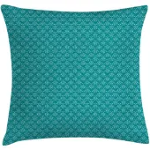 Abakuhaus Kussenhoes – Victoriaans Bloemen – 45x45 cm – Teal & Blassblauw