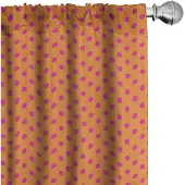Abakuhaus oranje – roze voorhangen 2-delige set 75x225 cm – microvezel