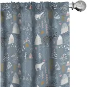 Abakuhaus bos gordijnen – 2x75x175 cm – microvezel, halfverduisterend