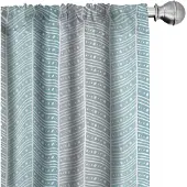 Abakuhaus Geometrische Gordijnen – 2-delig 75x175 cm – Mikrofaser – Halfdonkerend – Lichtblauw