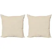 Abakuhaus Kussenhoes-Set – Geometrisch Omgekeerde Y – 45x45 cm – Ivoor & Lichtbruin