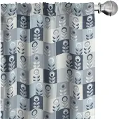 Abakuhaus Scandinavische Voorhangen – 2x75x245 cm – Microvezel, Halfdonker, Meerkleurig