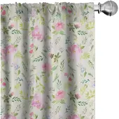 Abakuhaus Bloemen Voorhangen – 2x75x245 cm – Microfaser – Meerkleurig