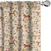 Abakuhaus Voorhangen – 2x75x245 cm – Meerkleurig – Kerstthema Speelgoed