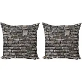Abakuhaus kussenhoezen set 2x40x40 cm – dubbelzijdig bedrukt – microvezel
