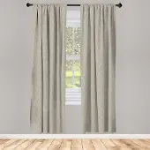 Abakuhaus Italiaanse gordijnen – Bloemen-Retro – 2-delige paneelset 75x245 cm – Tan