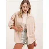 Big Dart Losse Pasvorm Poplin Shirt met Pocket