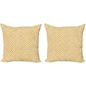 Abakuhaus Aster – Kussenhoes Set van 2x45x45 cm – Crème Marigold – Dubbelzijdig