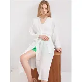 Big Dart Midi Pompom Sjaalkraag Kimono