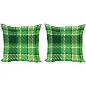 Abakuhaus Geruit kussenhoesenset – 2x45 cm – Microvezel – Dubbelzijdig