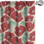 Abakuhaus Mohn Gordijnen – 2x75x175 cm – mintgroen en beige