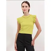 Big Dart Geribbelde Mouwloze Crew Neck Blouse