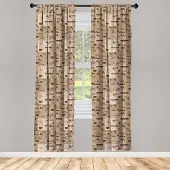 Abakuhaus koffie gordijnen – 2-delig 75x245 cm – microvezel