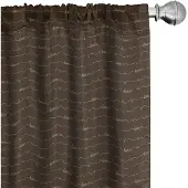 Abakuhaus Bruine gordijnen – 2-delige set 75x245 cm – donkerbruin crème
