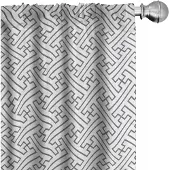 Abakuhaus Grijs-witte gordijnen – 2-delige set 75x225 cm – microvezel
