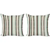 Abakuhaus Retro Kussenhoes Set – 2x 40x40 cm – Gestreept, Dubbelzijdig Digitaal bedrukt