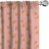 Abakuhaus – Fruitgordijnen 2x75x225 – microvezel – Blush Burnt Sienna