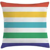 Abakuhaus Kussenhoes – Regenboog Gestreept – 40x40 cm – Tweezijdig bedrukt, Rits
