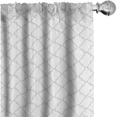 Abakuhaus Grijs-Wit Gordijnen – Monochroom Damast – 2x75x225 cm – Halve Verduistering