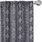 Abakuhaus Afrikaanse Voorhangen – 2x75x225 cm – Halfdonkerend – Kadetblauw/Wit