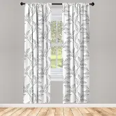 Abakuhaus Voorhangen – Boho-Bladeren – 2x75x245 cm – Zwart/Wit