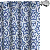 Abakuhaus Blauwe Mandala Gordijnen – 2x75x175 cm – Mikrofaser