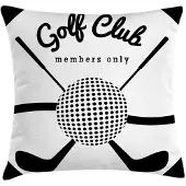 Abakuhaus Golf Kussenhoes – Dubbelzijdig bedrukt – 50x50 cm – Zwart-Wit