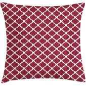 Abakuhaus Kussenhoes – Ikat-patroon – 45x45 cm – Licht maroon/wit
