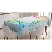 Abakuhaus Regenboog Tafelkleed – Victoriaans motief – 140x200 cm – Veelkleurig, Wasbaar