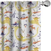 Abakuhaus Dino Gordijnen – 2x75x175 cm – microvezel – Halfschaduw