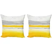 Abakuhaus Kussenhoes 2x50x50 – Dubbelzijdig bedrukt – Rits – Pastelgroen