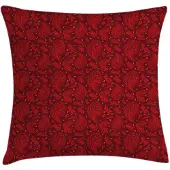 Abakuhaus – Kussenhoes 50x50 cm – Kastanjebruin/Maroon Vermiljoen – Dubbelzijdig bedrukt
