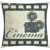 Abakuhaus Kino-Kussenhoes – Grunge Plakkunst – 60x60 cm – Dubbelzijdig bedrukt