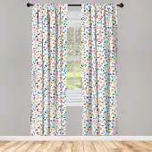 Abakuhaus Muziek Raamgordijnen Aquarel – 2-delig set – 75x175 cm – Microvezel, Halfschaduw