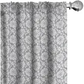 Abakuhaus Gordijnen Grijs-Wit Rich Flora 2x75x175 cm – Microvezel