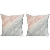 Abakuhaus kussenhoes – 2x40x40 cm – dubbelsidige digitale druk – Peach Pale