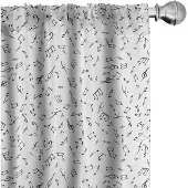 Abakuhaus – Zwart-Wit Voorhangen 2x75x225 cm – Mikrofaser, Halbdunkel