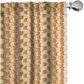 Abakuhaus – Retro gordijnen – Halvemaangolven – 2x75x245 cm – microvezel