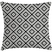 Abakuhaus Geometrische Kussenhoes 40x40 cm – Zwart-Wit, dubbelzijdig