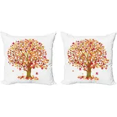 Abakuhaus Herfst Kussenhoes Set – 2x45x45 cm – Veelkleurig, Dubbelzijdig
