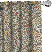 Abakuhaus Herfstgordijnen – 2x75x245 cm – microvezel, Halfschaduw