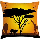 Abakuhaus Kussenhoes Giraffe – Dubbelzijdig 50x50 cm – Rits, handgemaakt, Marigold