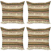 Abakuhaus – Egyptische kussenhoezen – set van 4x40 cm – dubbelzijdig bedrukt – veelkleurig