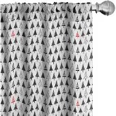 Abakuhaus – Gordijnen 2x75x175 cm – Microvezel – Driehoekige Dennenbomen