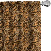 Abakuhaus Tribale Gordijnen – Tijgerhuid – 2x75x245 cm – Oranje