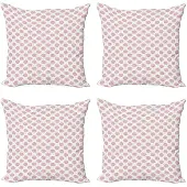 Abakuhaus Abstracte kussenhoes – 4x60x60 cm – dubbelzijdig – microvezel – poederroze/grijs