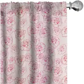 Abakuhaus – Romantische gordijnen – 2x75x225 cm – Microvezel, halfdonkerend