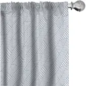 Abakuhaus Voorhang – 2x75x175 cm – Microvezel, diagonale strepen, blauwgrijs/kokosnoot