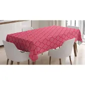 Abakuhaus koraal tafelkleed – antiek vierbladig motief – 140x200 cm – wasbaar