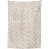 Abakuhaus Tafelkleed – Oriëntaalse Flora – 140x240 cm – Wit/Beige